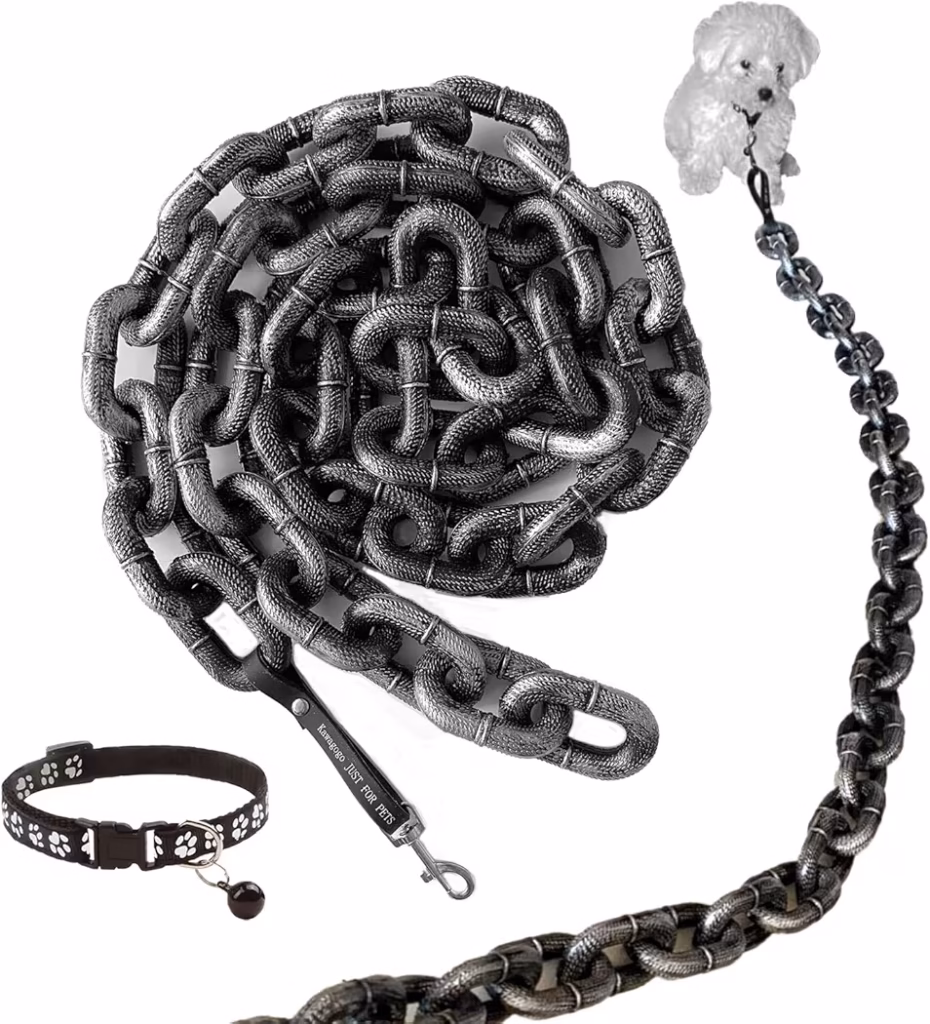Funny Fake Big Dog Chain Leash