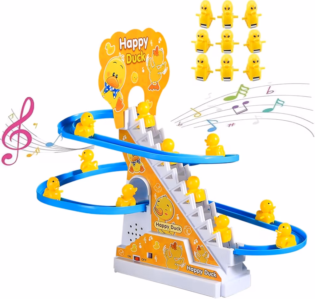 Electric Climbing Duck Stairs Toy